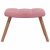 vidaXL Chaise &agrave; bascule avec repose-pied Rose Velours