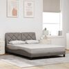 vidaXL Cadre de lit sans matelas taupe 140x200 cm tissu