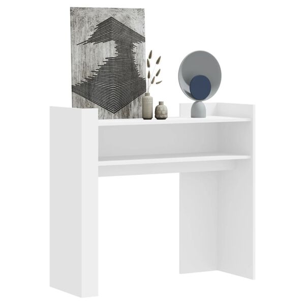 vidaXL Table console blanc 100x35x90 cm bois d’ingénierie