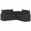 vidaXL Ensemble de Canap&eacute;s 5 pc Noir Rattan synth&eacute;tique et acier