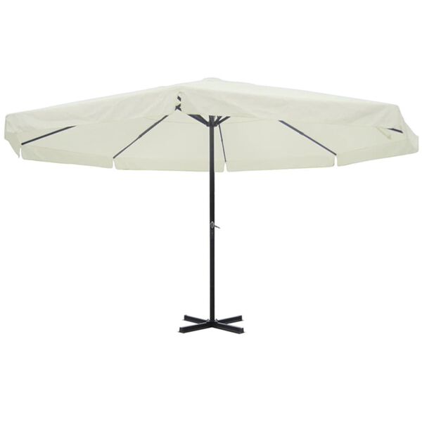 vidaXL Parasol Blanc Aluminium 500 cm
