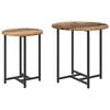 vidaXL Ensemble de tables d'appoint 2 pc Bois ancien et noir