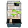 vidaXL Cage pour hamsters gris 58x32x54 cm polypropylène et métal