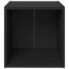 vidaXL Ensemble de meubles TV 3 pcs Noir Bois d'ing&eacute;nierie