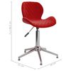 vidaXL Chaises &agrave; manger pivotantes lot de 4 rouge bordeaux velours