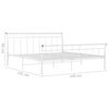 vidaXL Cadre de lit sans matelas blanc m&eacute;tal 160x200 cm