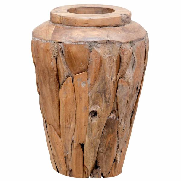 vidaXL Vase de décoration 40 x 60 cm Bois de teck solide
