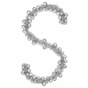 vidaXL Guirlande de Boules de Noël Argent 186 cm Polystyrène