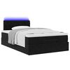 vidaXL Lit ottoman avec matelas et LED noir 120x190 cm velours