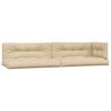 vidaXL Coussins de palette 5 pcs beige tissu