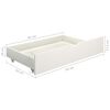 vidaXL Cadre de lit sans matelas blanc bois de pin massif 160x200 cm