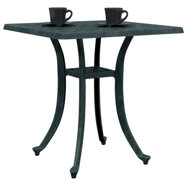 vidaXL Table de jardin vert 53x53x53 cm aluminium coul&eacute;