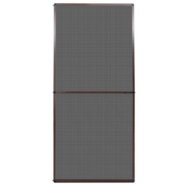 vidaXL Moustiquaire à charnière pour portes Marron 100x215 cm