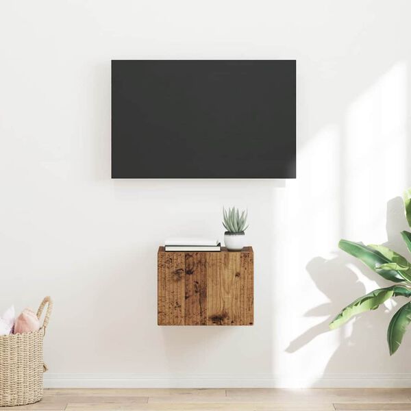 vidaXL Meuble TV mural Bois Ancien 60 x 31 x 29.5 cm Bois d'ing&eacute;nierie