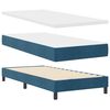 vidaXL Lit à ressorts avec matelas Bleu foncé 190 x 90 cm Polyester