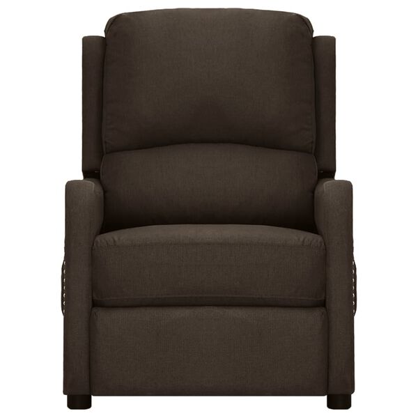 vidaXL Fauteuil électrique de massage Marron foncé Tissu