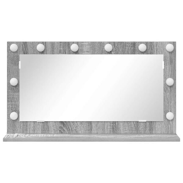 vidaXL Miroir de vanité avec miroir Gris Sonoma 80 x 45 x 18 cm