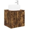 vidaXL Vanit&eacute; de lavabo mural Ch&ecirc;ne fum&eacute; 49,5 x 44,5 x 66 cm