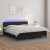 vidaXL Sommier à lattes de lit avec matelas et LED Noir 160x200cm