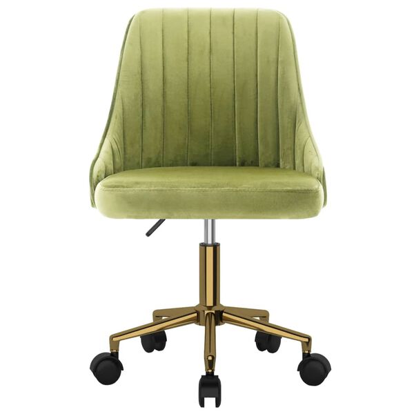 vidaXL Chaises pivotantes &agrave; manger lot de 4 vert clair velours