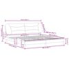 vidaXL Cadre de lit sans matelas Hvar blanc et noir 200x200 cm similicuir