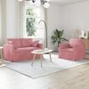 vidaXL Canap&eacute; 2 pcs Rose 138 x 78 x 80 cm Velours
