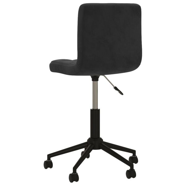 vidaXL Chaise pivotante de salle &agrave; manger Noir Velours
