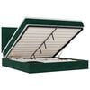 VidaXL Cadre de lit ottoman avec matelas vert fonc&eacute; 180x200cm velours