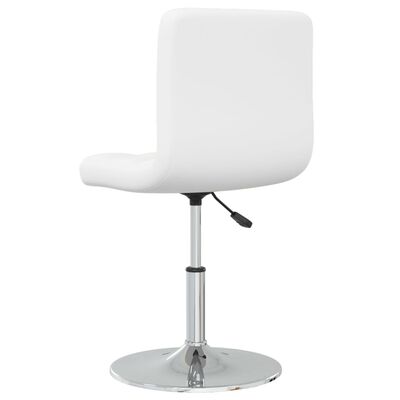 3087438 vidaXL Dining Chair White Faux Leather (334169)