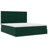 vidaXL Cadre de lit ottoman avec matelas vert fonc&eacute; 160x200 cm velours