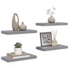 vidaXL &Eacute;tag&egrave;res murales flottantes 4 pcs gris 50x23x3,8 cm MDF