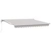 vidaXL Auvent r&eacute;tractable Gris clair et blanc 350 x 250 cm
