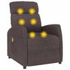vidaXL Fauteuil de massage Marron fonc&eacute; Tissu