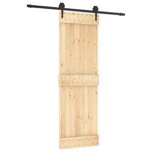 vidaXL Porte coulissante 70 x 210 cm Bois de pin massif (non trait&eacute;)