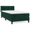 vidaXL Sommier &agrave; lattes de lit avec matelas Vert fonc&eacute; 90x190 cm