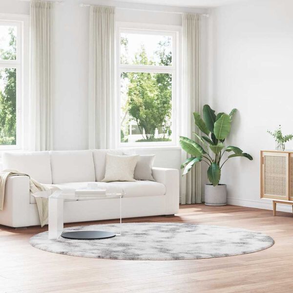 vidaXL Tapis Shaggy &agrave; poils longs NAVARRA gris argent&eacute; 240x240 cm