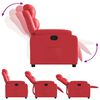vidaXL Fauteuil inclinable Rouge Similicuir