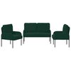 vidaXL Ensembles de canap&eacute;s 3 pcs Vert fonc&eacute; 115 x 56 x 80 cm