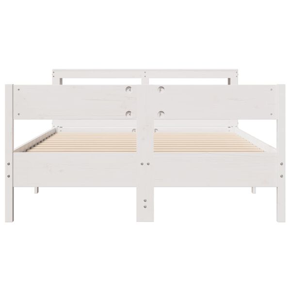 vidaXL Cadre de lit sans matelas blanc 120x190 cm bois de pin massif