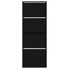 vidaXL Armoire &agrave; chaussures noir 60x21x163,5 cm bois d'ing&eacute;nierie