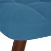vidaXL Chaise à bascule avec repose-pied bleu velours