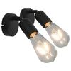 vidaXL Projecteurs 2 pcs Noir E27