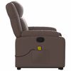 vidaXL Fauteuil inclinable de massage Marron Similicuir