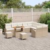 vidaXL Ensemble de canap&eacute; de jardin avec coussin 12 pcs Beige et cr&egrave;me