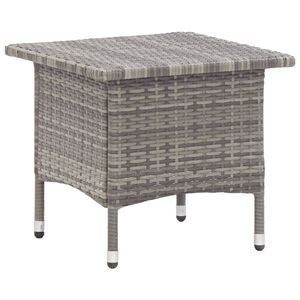 vidaXL Table &agrave; th&eacute; Gris 50x50x47 cm R&eacute;sine tress&eacute;e
