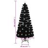vidaXL Sapin de No&euml;l et flocons de neige LED Noir 180 cm Fibre optique