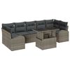 vidaXL Ensemble de canap&eacute; de jardin 8 pc Gris polyrotin