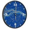 vidaXL Horloge murale et &eacute;chelles et aiguilles lumineuses bleu &Oslash;30 cm