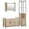 vidaXL Ensemble d'armoire de salle de bain 3 pc Ch&ecirc;ne Sonoma