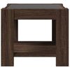 vidaXL Table basse avec LED ch&ecirc;ne marron 53x53x45 cm bois d'ing&eacute;nierie